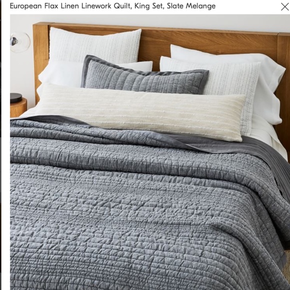 West Elm Bedding King Quilt And 2 King Shams Poshmark